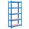 Schwerlastregal Premium, 5 Böden, blau