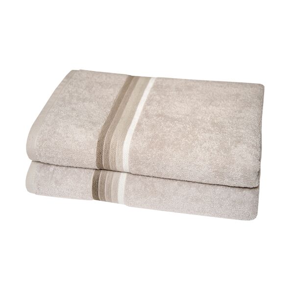 Duschtuch, 2er Set, beige