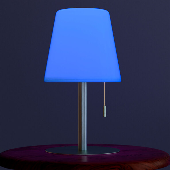 LED-Outdoor-Akku-Tischleuchte, einbeinig
