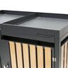 Bepflanzbare Mülltonnenbox Stahl, anthrazit, 2 x 240 l