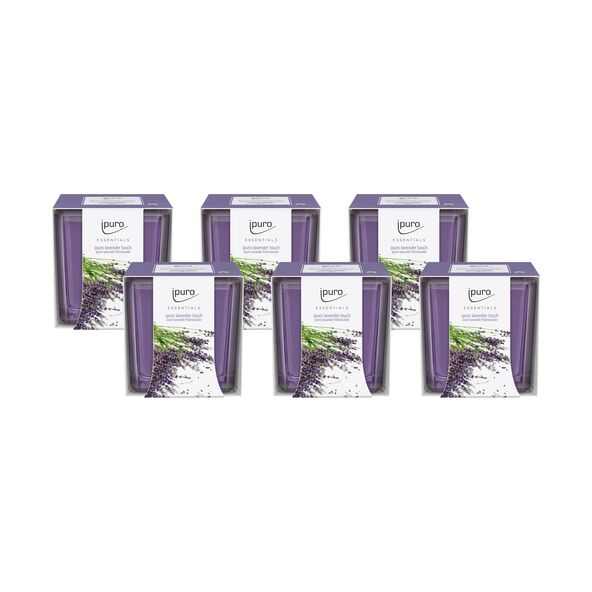 Duftkerze ESSENTIALS lavender touch, 6er Set