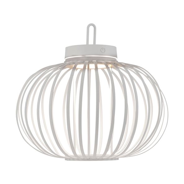 LED-Akku-Tisch- und Bodenleuchte Korga, weiß, ⌀ 36 cm