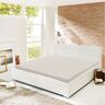 Leinen-Jersey Spannbetttuch, 180 x 200 cm, beige