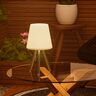 LED-Outdoor-Akku-Tischleuchte, dreibeinig