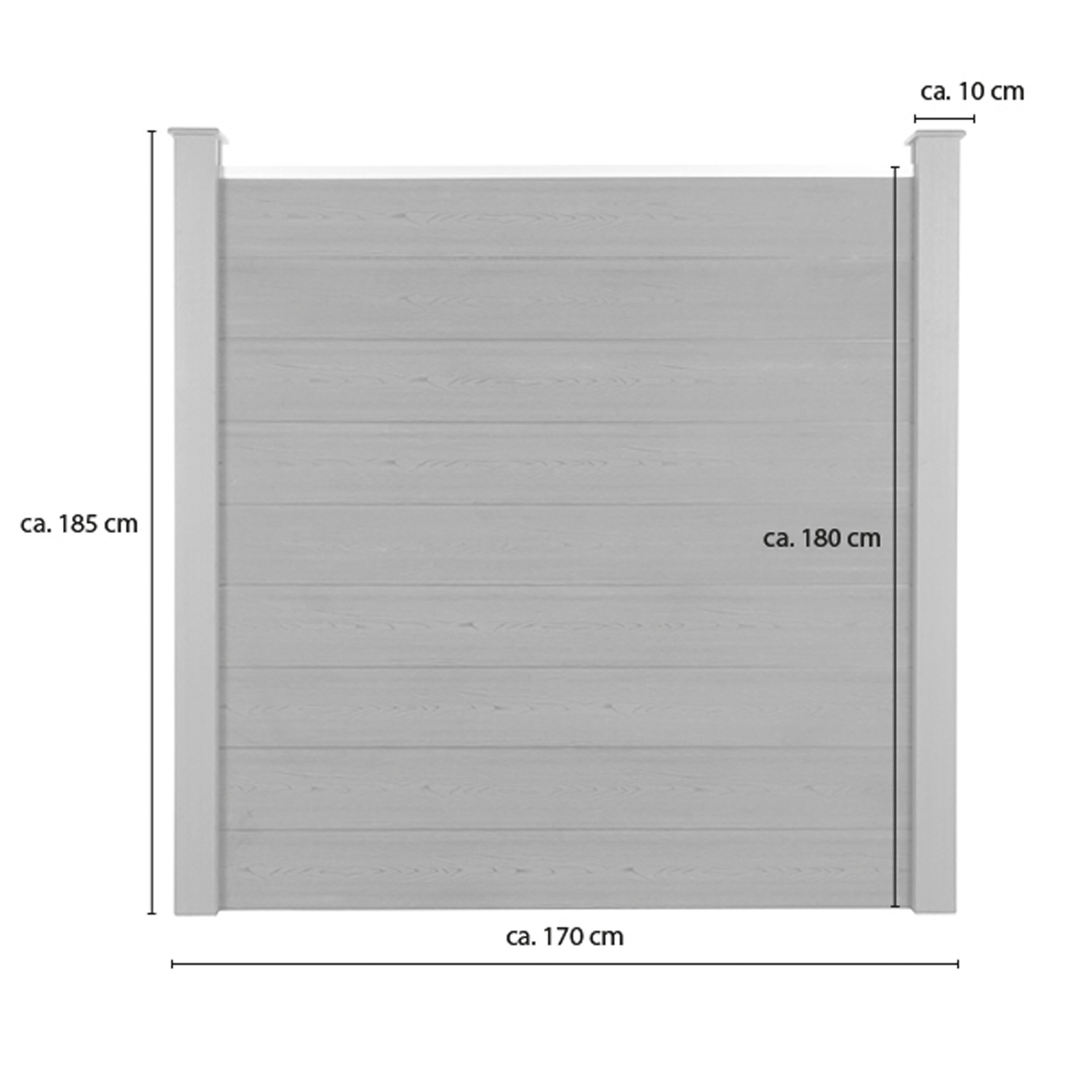 Home Deluxe WPCSichtschutzzaun V2 CALLADO grau ALDI