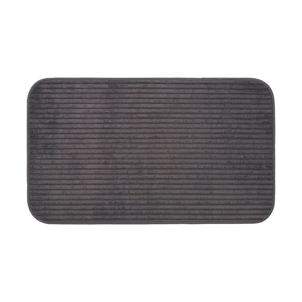 Badteppich Berlin in Cord Optik, 2er Set, 50 x 70 cm, anthrazit