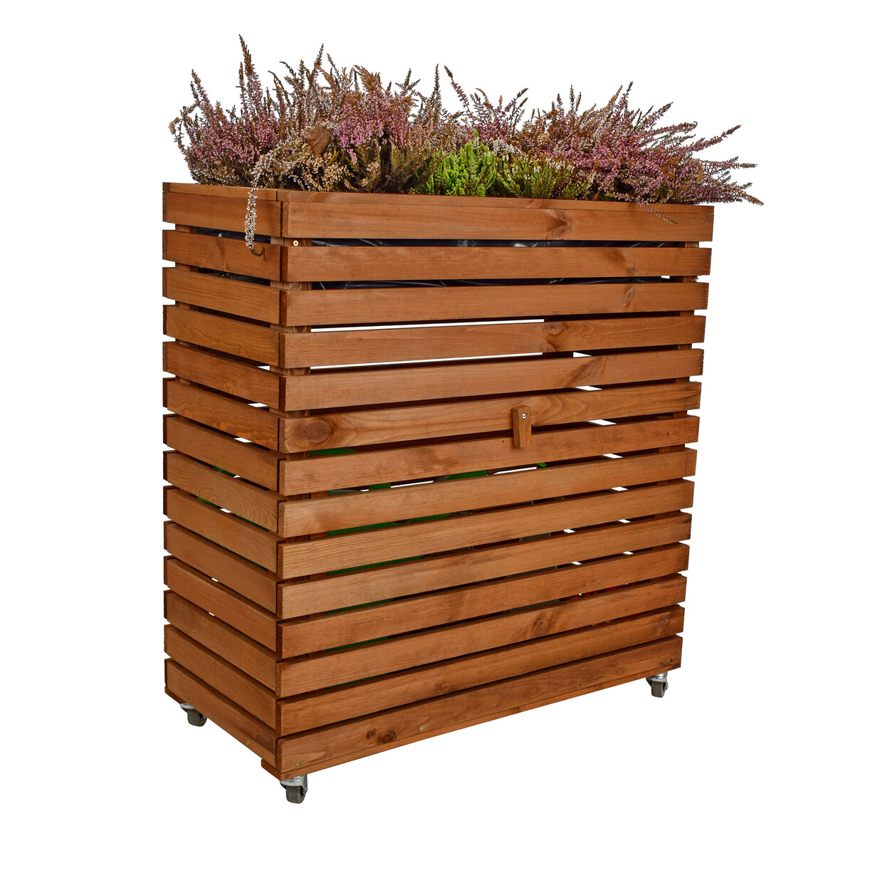 Pflanzkübel mit Staufach, braun ALDI