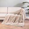 Wohndecke Jacquard 3D, crème