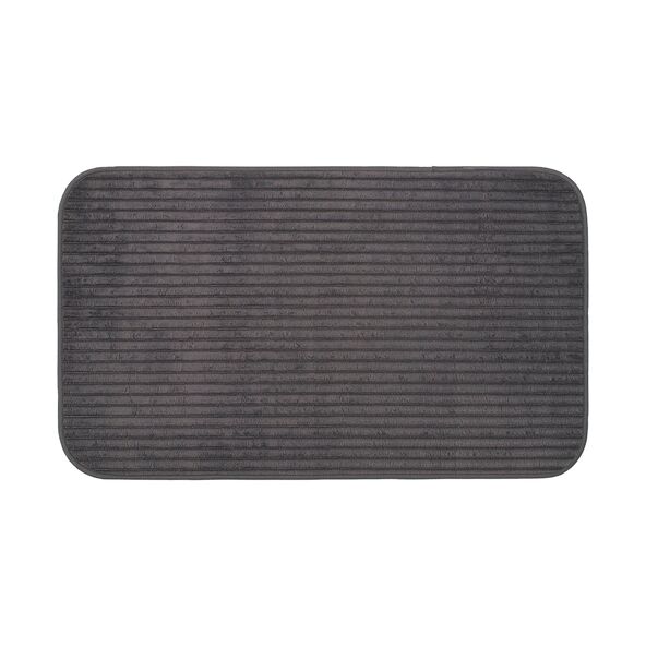 Badteppich Berlin in Cord Optik, 2er Set, 60 x 100 cm, anthrazit