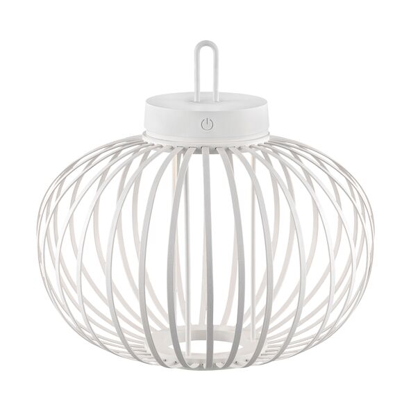 LED-Akku-Tisch- und Bodenleuchte Korga, weiß, ⌀ 36 cm