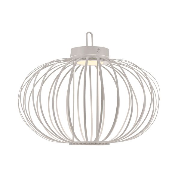 LED-Akku-Tisch- und Bodenleuchte Korga, weiß, ⌀ 46 cm