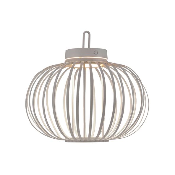 LED-Akku-Tisch- und Bodenleuchte Korga, greige, ⌀ 36 cm