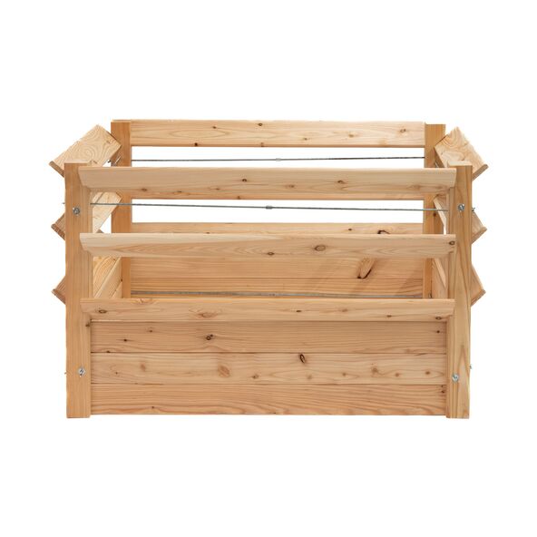 Lärchenholz-Hochbeet Premium XXL Natur, 125 x 91 x 73 cm