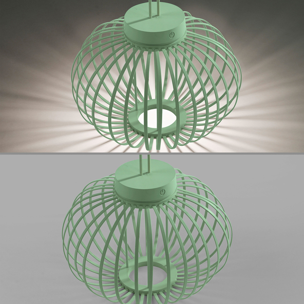 LED-Akku-Pendelleuchte Korga, grün, ⌀ 36 cm