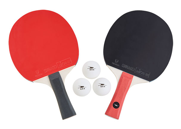 Tischtennis-Set, schwarz/rot
