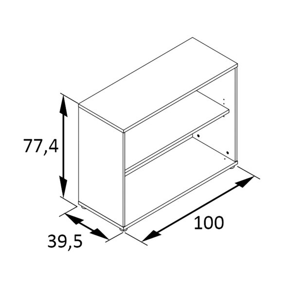 4000 Esche | Serie Schildmeyer ALDI ONLINESHOP Regal 4750, grau