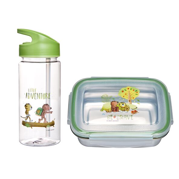Kinder-Trinkflasche-Brotdose-Set Janosch, 2-tlg.