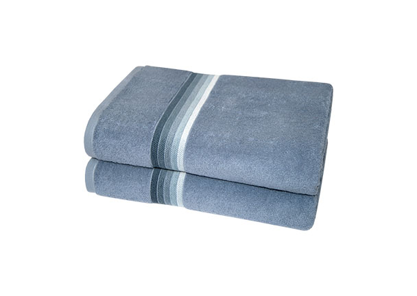 Badetuch, 2er Set, blau