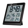 LCD Wetter-Wanduhr ClimaTemp JC, schwarz