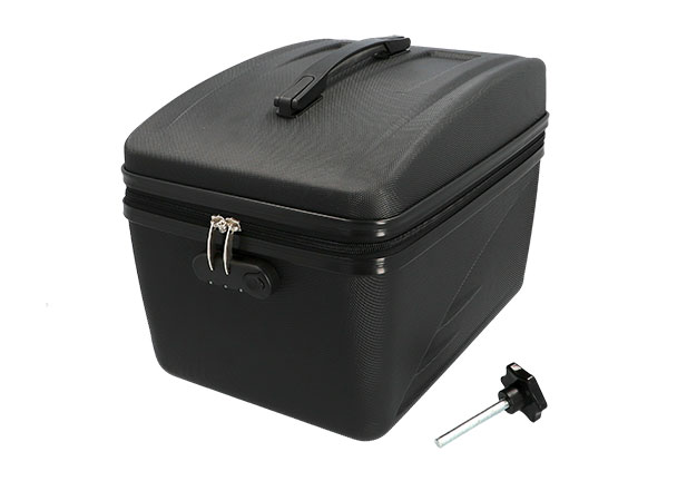 Isolierte Gepäckträger-Box, schwarz