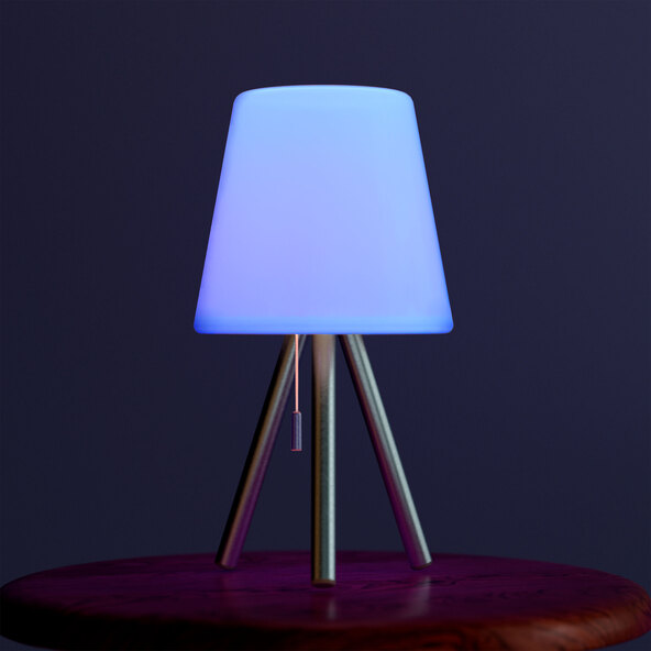 LED-Outdoor-Akku-Tischleuchte, dreibeinig