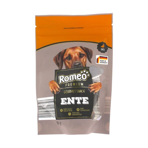 Premium Gourmet Hunde-Snack-Mix, 12 x 80 g (4 x Rind, 4 x Ente, 4 x Huhn)