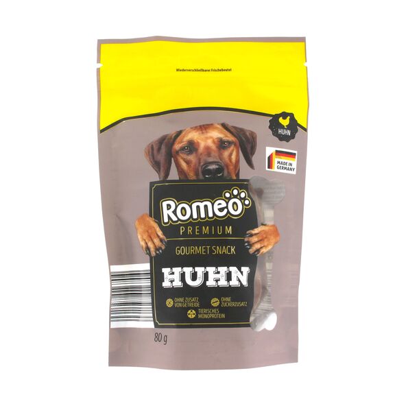 Premium Gourmet Hunde-Snack-Mix, 12 x 80 g (4 x Rind, 4 x Ente, 4 x Huhn)