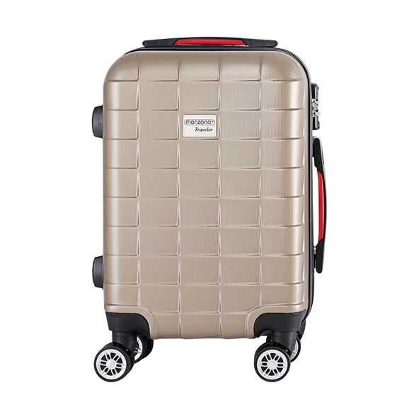 Hartschalenkoffer-Set Exopack inkl. Beautycase, champagner