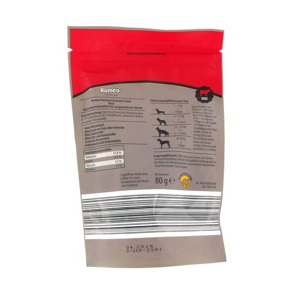 Premium Gourmet Hunde-Snack Rind, 12 x 80 g