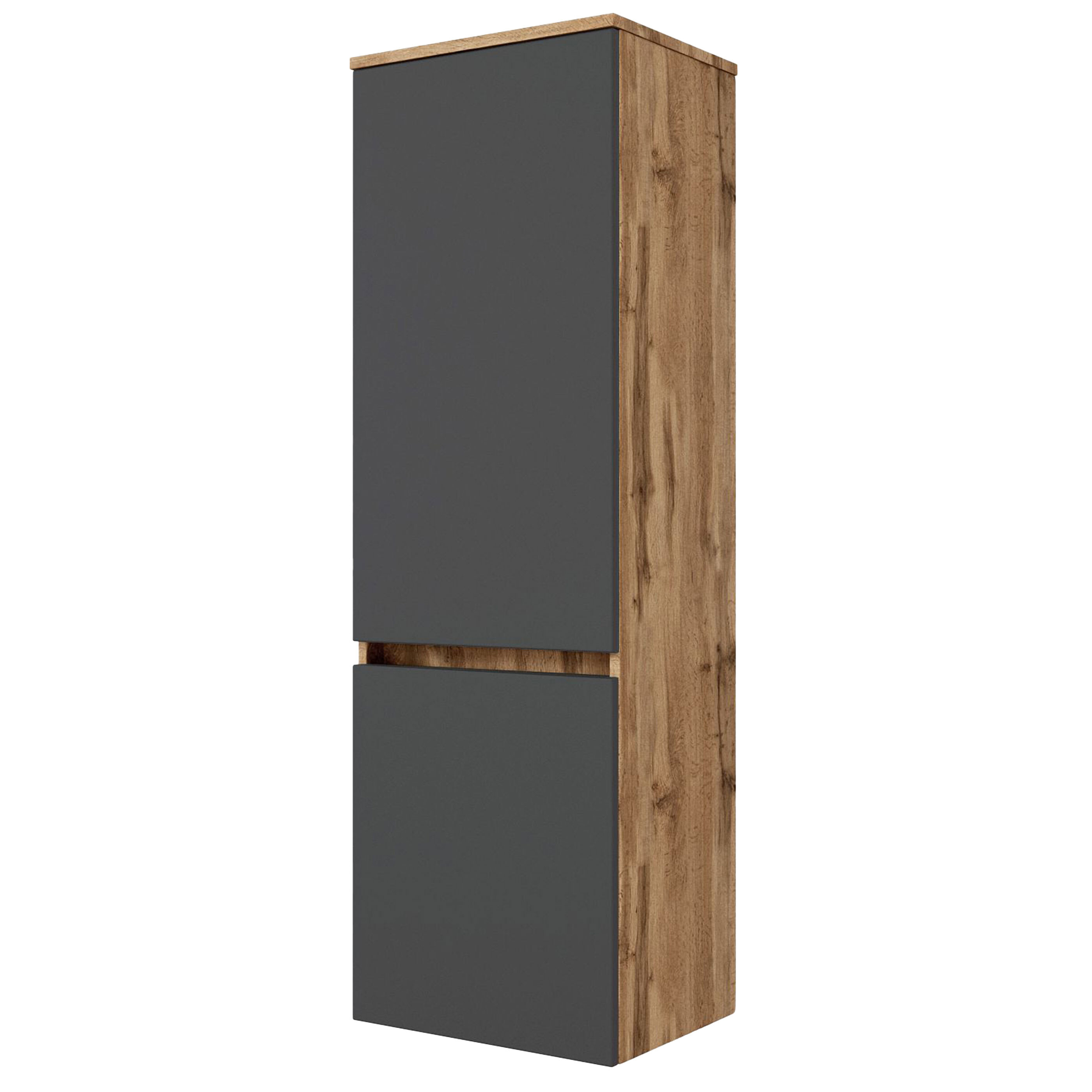 HELD MÖBEL MidiSchrank Lucca, 40 cm, matt grau/wotaneiche ALDI