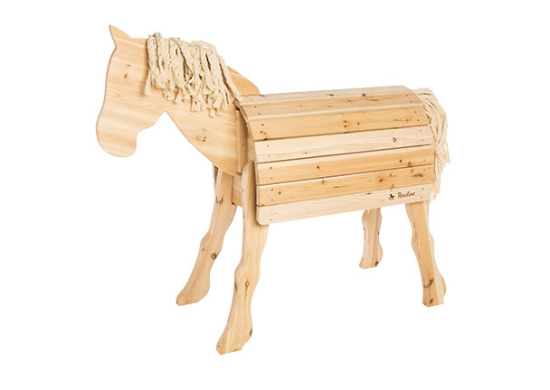 Holzpferd Niels, natur