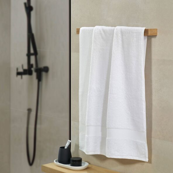 Frottier-Serie Hotel Duschtuch, 2er Set, weiß