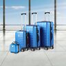 Hartschalenkoffer-Set Exopack inkl. Beautycase, blau