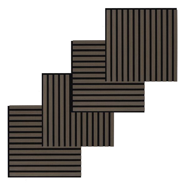 Akustik Paneel Square, 4er Set, Smoked Oak