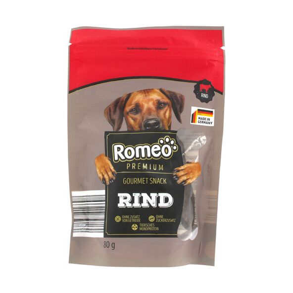Premium Gourmet Hunde-Snack-Mix, 12 x 80 g (4 x Rind, 4 x Ente, 4 x Huhn)