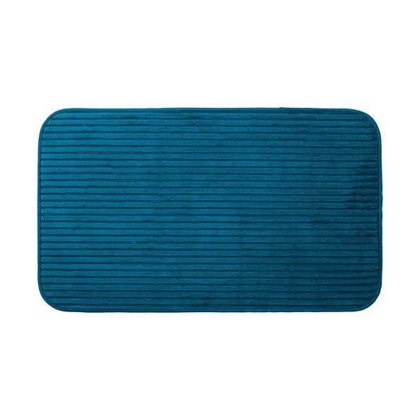 Badteppich Berlin in Cord Optik, 2er Set, 50 x 70 cm, petrol