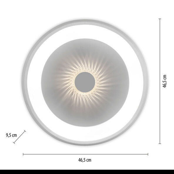 LED-Deckenleuchte KUNEO, Ø 45 cm, weiß
