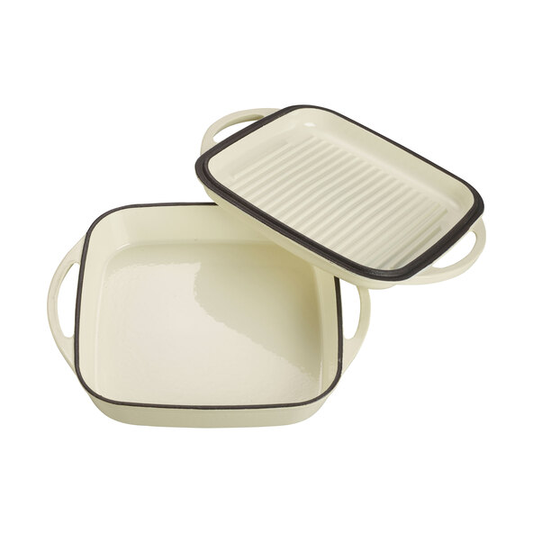Universalbräter mit Deckel, creme