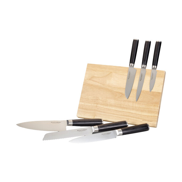 Damastmesser-Set inkl. Messerblock, 7-tlg.