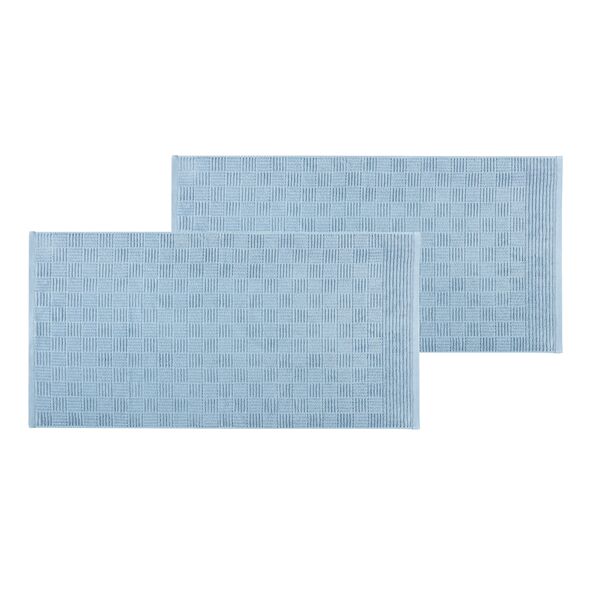 Geo Frottierserie Duschtuch, 2er Set, blau