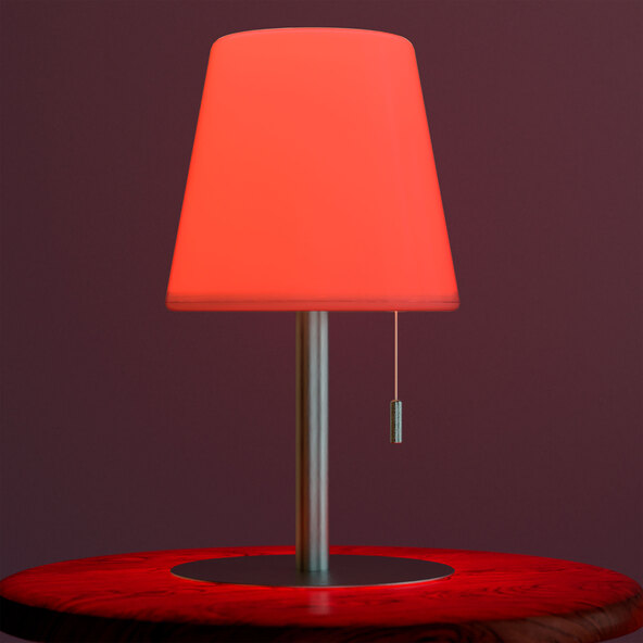 LED-Outdoor-Akku-Tischleuchte, einbeinig