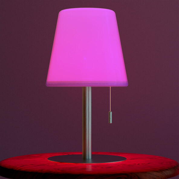LED-Outdoor-Akku-Tischleuchte, einbeinig