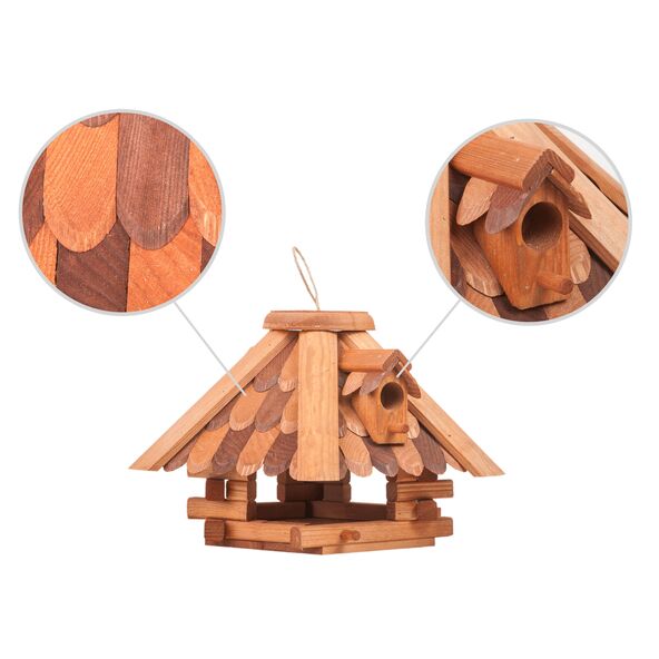 Vogelhaus mit zwei Fenstern zum Aufhängen
