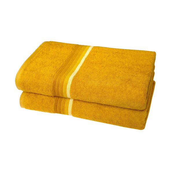 Duschtuch, 2er Set, gelb