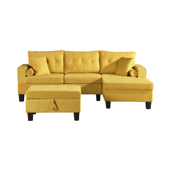 Sofa ROM, Samt Gelb