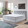 Boxspringbett Premium mit Bettkasten, 180 x 200 cm, hellgrau