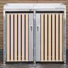 Bepflanzbare Mülltonnenbox Edelstahl, 2 x 240 l