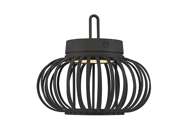 LED-Akku-Tisch- und Bodenleuchte Korga, schwarz, ⌀ 25 cm