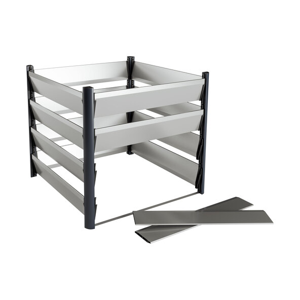 Design-Komposter aus Aluminium, 90 x 90 x 80 cm