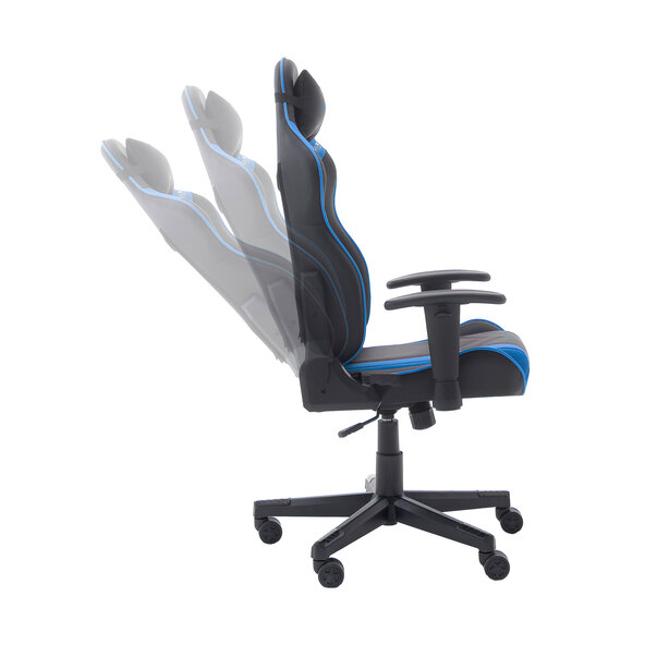 Gaming-Stuhl Chefsessel, schwarz-blau